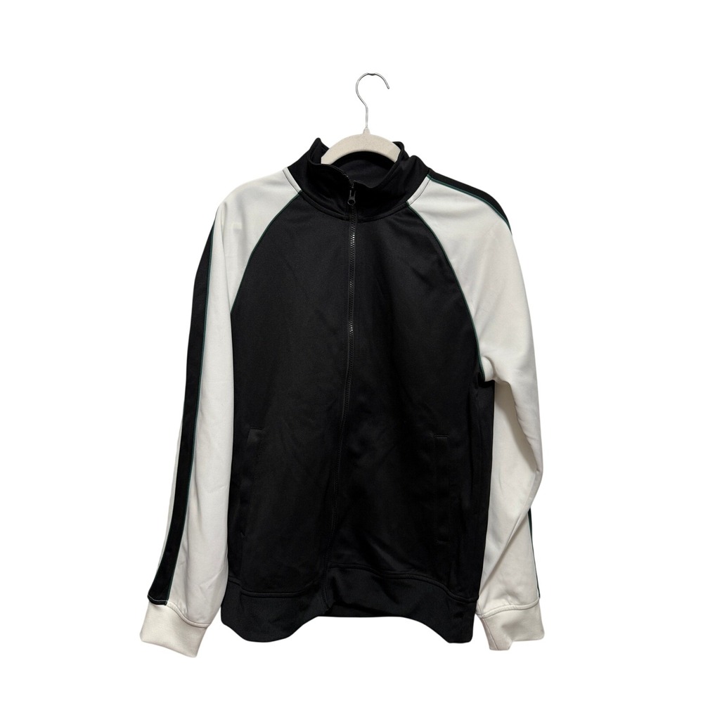 Original Use Mens Track Jacket Black White Full Zip Size M Responsible Style